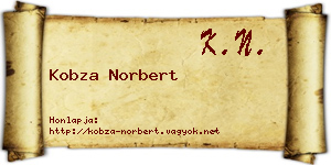 Kobza Norbert névjegykártya