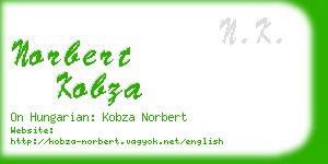 norbert kobza business card